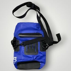 Geckobrands Dry Bag Blue Phone Waterproof Roll Top Crossbody Pouch Beach Rafting